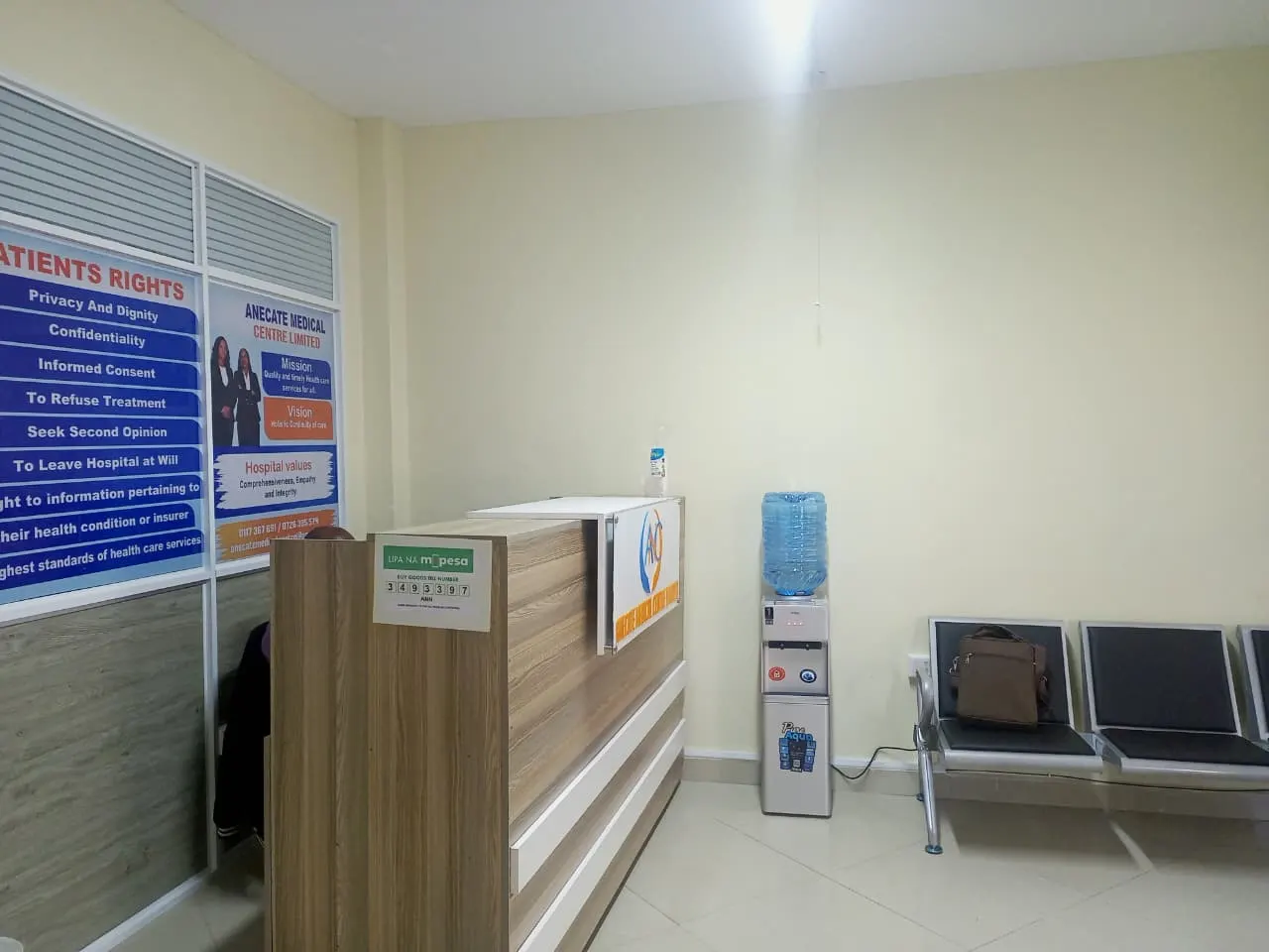 Anecate Medical Centre reception desk